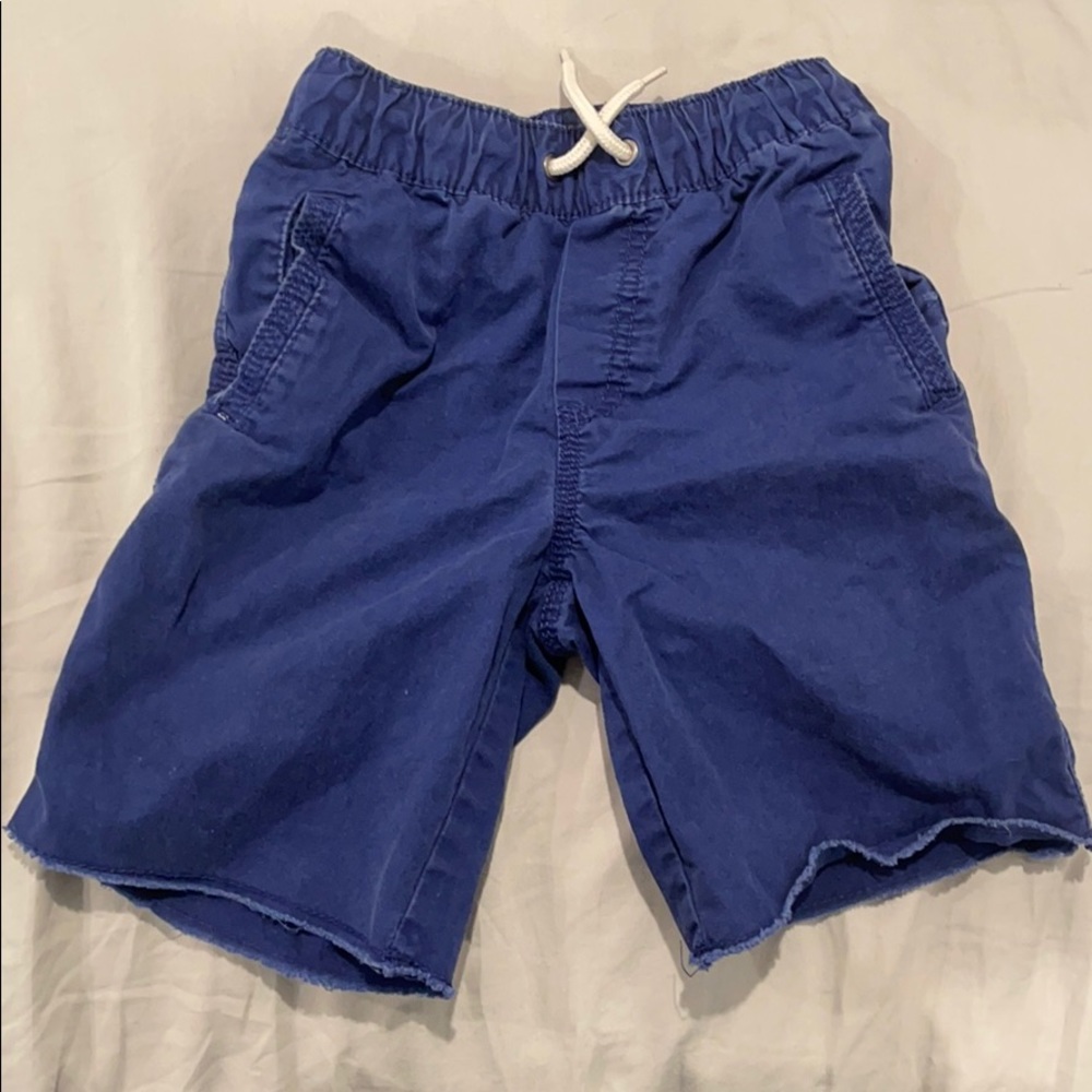 Cotton elastic waist cut off shorts